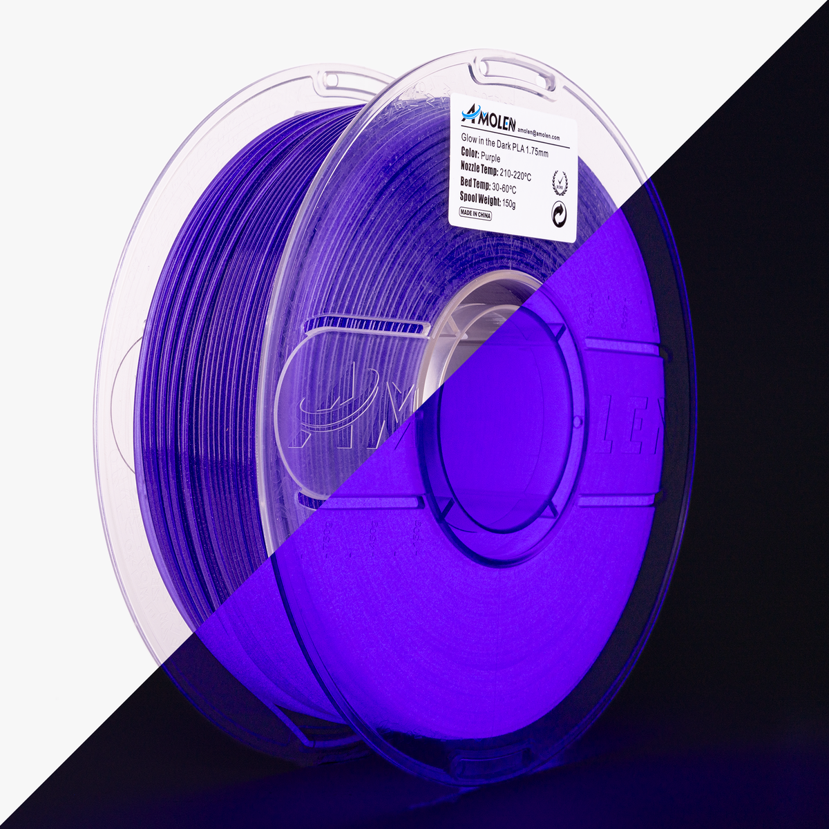PLA Glow-in-the-Dark 1.75mm, 1KG/2.2LB