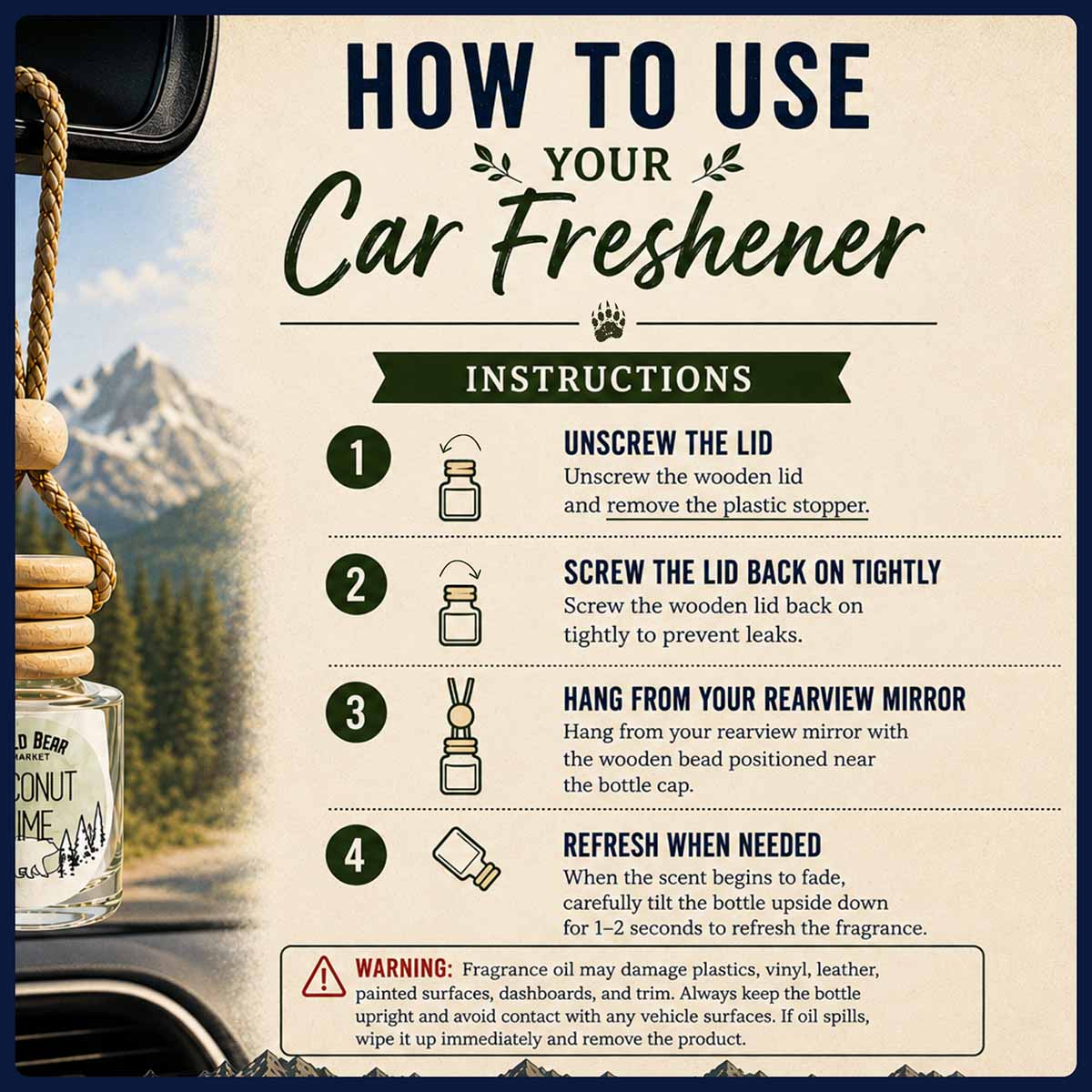 Plum & Amber Car Freshener
