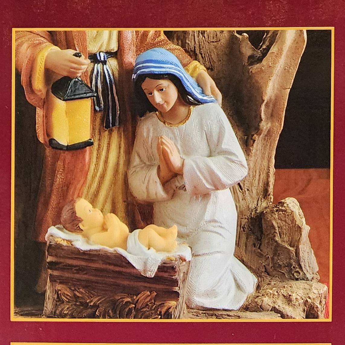 Lighted Holy Family Nativity Scene
