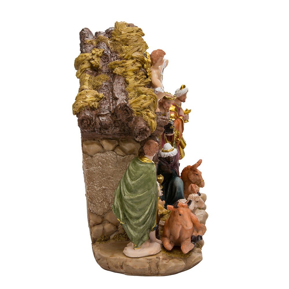 Nativity Set With 11 Figures and Stable